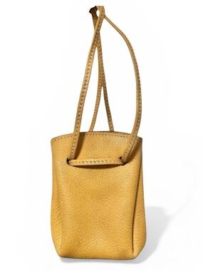 Hermes Tan Yellow Leather Vespa Mini Pouch Bag